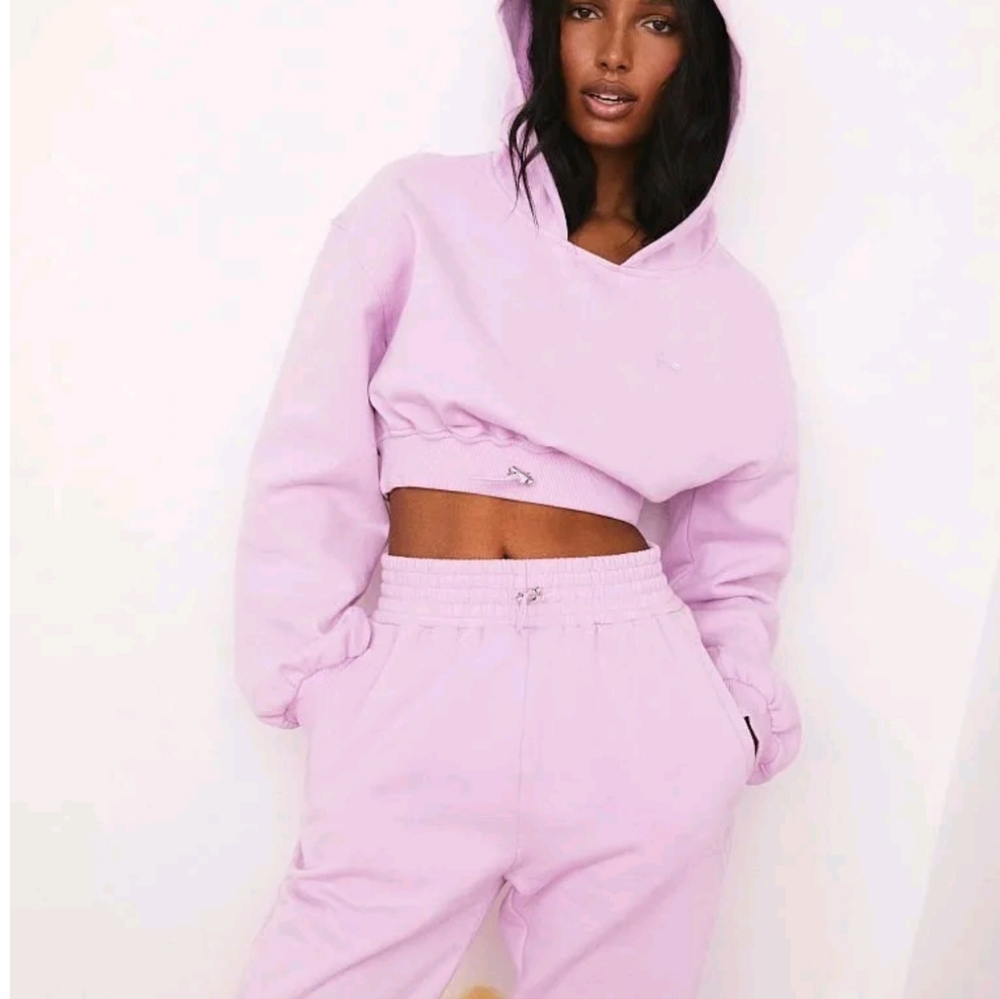 For The Love Of Lemons Size Large Oversized Cropped Hoodie - Picture 3 of 11